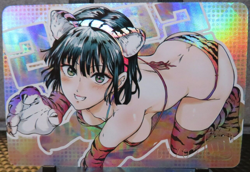 Fubuki One-Punch Man OPM Holo Art Character Card NM Anime Manga CCG Waifu Doujin - Image 1