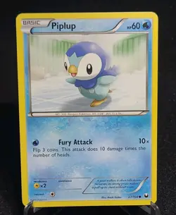 Piplup 27/108 Pokemon Common Dark Explorers Card NM - Image 1