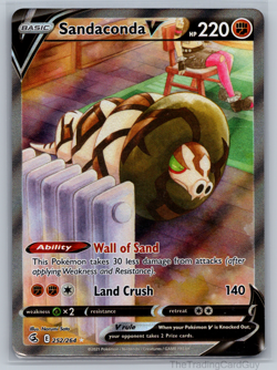 Sandaconda V 252/264 Fusion Strike Alternate Full Art Pokemon TCG Card NM 002 - Image 1