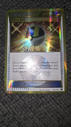 Pokemon TCG Ultra Ball Plasma Freeze 122/116 Secret Rare Card Gold - Image 1