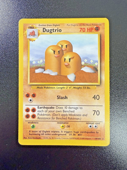 Dugtrio 19/102 Rare Base Set Pokemon Card WOTC LP- Condition - Image 3
