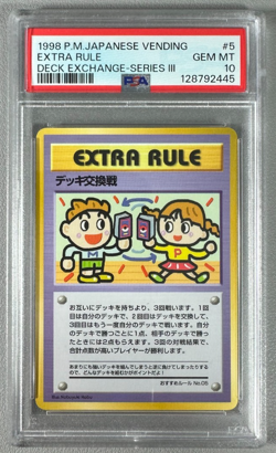 1998 Pokemon Japanese Vending Series III 3 Deck Exchange PSA 10 Graded card - Image 1