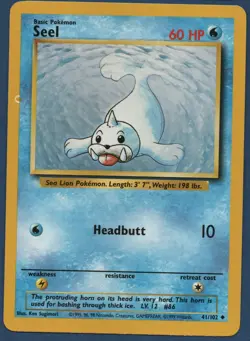 Pokemon Card - Seel - 41/102 Base Set Unlimited - Read Below - Image 1