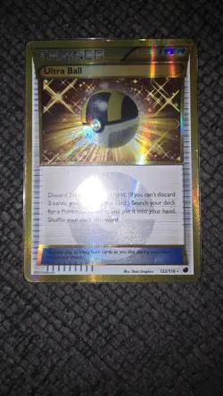 Pokemon TCG Ultra Ball Plasma Freeze 122/116 Secret Rare Card Gold - Image 1