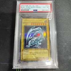 2002 Blue Eyes White Dragon 1st Edition SDK-001 Ultra Rare AE Yugioh Card PSA 6 - Image 2