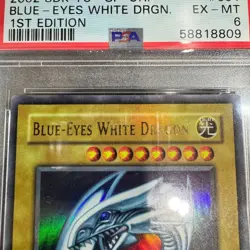 2002 Blue Eyes White Dragon 1st Edition SDK-001 Ultra Rare AE Yugioh Card PSA 6 - Image 5