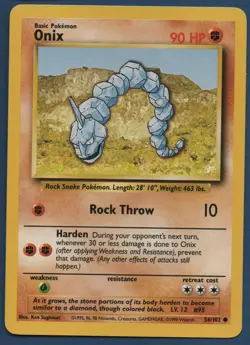 Pokemon Card - Onix - 56/102 Base Set Unlimited - Read Below - Image 1