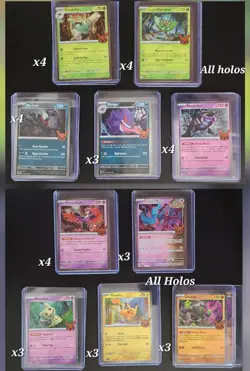 Huge 500+Pokemon Card Lot Plus 3 new binders 2 are pokemon. Holos, full arts etc - Image 2