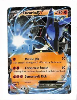 Lucario EX - 54/111 - Pokemon Furious Fists XY Ultra Rare Card MP - Image 1