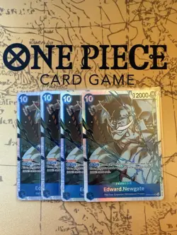 One Piece OP13-042 Edward.Newgate Super Rare (SR) Set 4x Card NM-MT English (EN) - Image 1