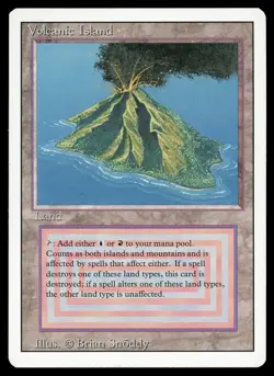 1994 MTG Magic the Gathering Card Volcanic Island Revised 3rd LP Gaming Card TCG - Image 1
