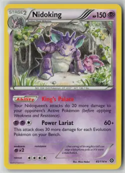 Nidoking 45/114 Pokemon TCG Steam Siege Card 2016 Lightly Played (LP) 1 - Image 1