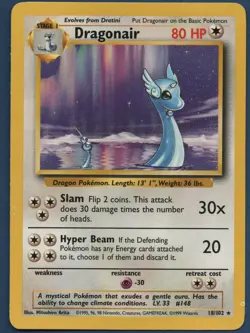 Pokemon Card - Dragonair - 18/102 Base Set Unlimited - Read Below - Image 1
