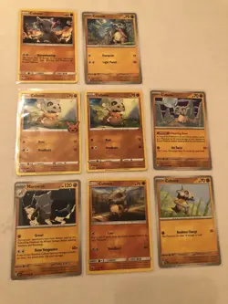 Lot of 8 Cubone and Marowak Pokemon Cards - Image 1