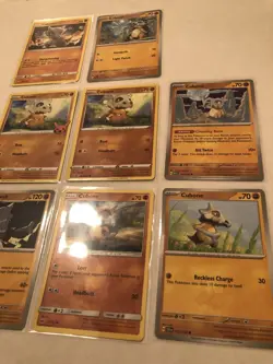 Lot of 8 Cubone and Marowak Pokemon Cards - Image 5