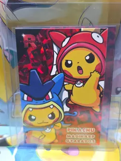 Pokemon card Pikachu Poncho Magikarp Gyarados - Image 1