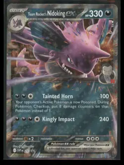 2025 Destined Rivals Promo Holo RR NM Pokemon Card 2025 Team Rocket's Nidoking - Image 1
