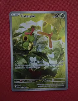 Pokemon TCG Caterpie 172/165 Scarlet & Violet 151 Holo Illustration Rare Card! - Image 1