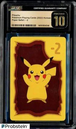 2022 Pokemon Korean Playing Cards Paper Safari -2 Pikachu CGC 10 PRISTINE - Image 1