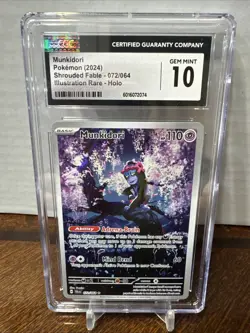 CGC 10 Munkidori 072/064 Shrouded Fable Illustration Rare IR Pokemon Card 2024 - Image 2