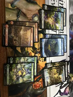 MTG Magic Final Fantasy FOIL Chocobo Track Lands Full Art Variants 10 Card Lot - Image 2