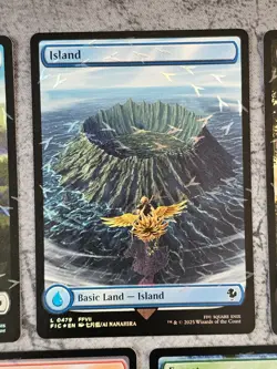 MTG Magic Final Fantasy FOIL Chocobo Track Lands Full Art Variants 5 Card Lot - Image 3