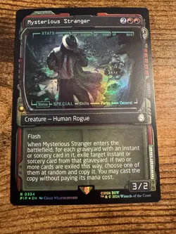 MTG Magic The Gathering Mysterious Stranger Showcase FOIL Very Rare!! - Image 1