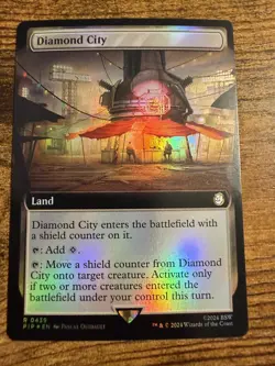 MTG Magic The Gathering Diamond City Extended Art FOIL Very Rare!! - Image 1