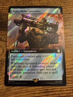 MTG Magic The Gathering Nuka Nuke Launcher Extended Art Surge FOIL Very Rare!! - Image 1