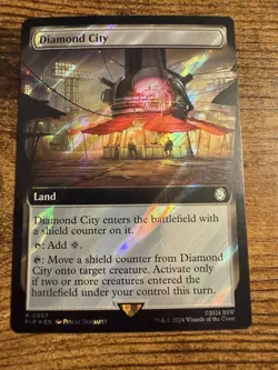 MTG Magic The Gathering Diamond City Extended Art Surge FOIL Very Rare!! - Image 1