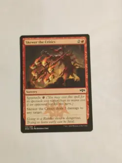 MISPRINT | MISCUT MTG Skewer the Critics [Ravnica Allegiance] Magic - Image 1