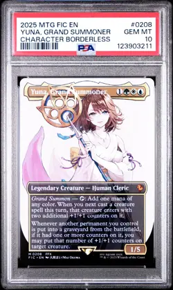 3211 Yuna Grand Summoner 2025 MTG Final Fantasy FIC #208 PSA 10 - Image 1