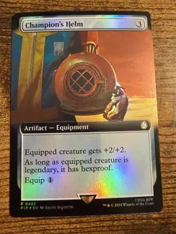 MTG Magic The Gathering Champions Helm Extended Art FOIL Very Rare Pull! - Image 1