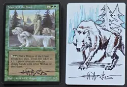 SKETCHED MtG Magic Jeff Menges Artist Proof _ Legends _ MASTER OF THE HUNT _ - Image 1