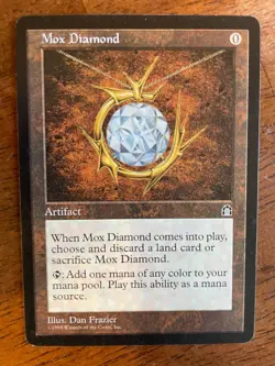 Mox Diamond Stronghold NM Artifact Rare MAGIC MTG CARD - Image 1