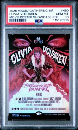2025 MTG INNISTRAD REMASTERED MOVIE POSTER SC-FOIL #490 OLIVIA VOLDAREN PSA 10 - Image 1