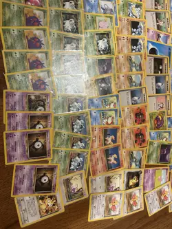 Vintage Pokemon Card Lot WOTC Fossil Jungle Team Rocket Base Set 1st 140+ DMG-HP - Image 3