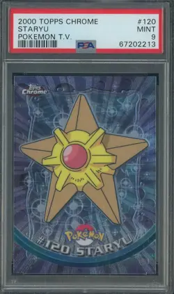 2000 Topps Chrome Pokemon TV #120 Staryu PSA 9 MINT - Image 1