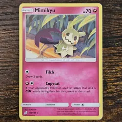 Mimikyu 112/181 - Sun & Moon Team UP Non Holo Rare Pokemon Card - MP - Image 1