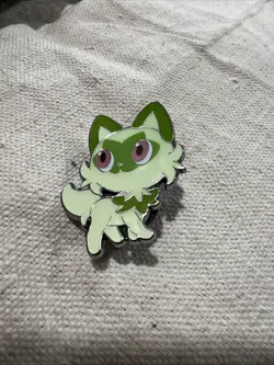 Pokemon Sprigatito Pin Nintendo Cat Charm Collection - Image 1