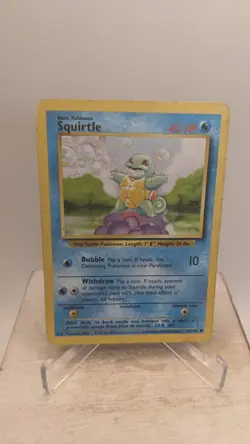 Vintage Pokemon TCG WOTC #63/102 Squirtle Base Set Unlimited Common Regular - HP - Image 1