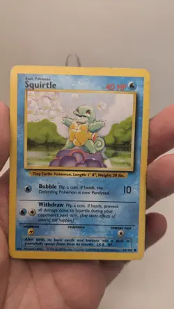 Vintage Pokemon TCG WOTC #63/102 Squirtle Base Set Unlimited Common Regular - HP - Image 4
