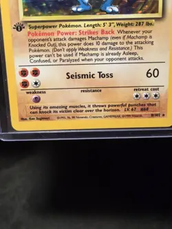 Pokemon TCG Machamp Base Set 8/102 Holo 1st Edition Holo Rare - Image 2