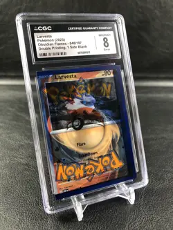 Pokemon TCG - Larvesta 040/197 OBF - CGC 8 Error - Double Printing 1 Side Blank - Image 4