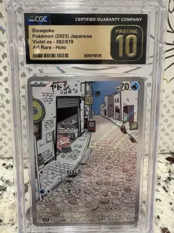 2022 Pokemon Japanese Violet ex Slowpoke Art Rare CGC Pristine 10 - Image 2