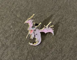 Pokemon Mega Aerodactyl Kitten Rowlet Enamel Pin Set (Lot of 2) Official TCG - Image 2
