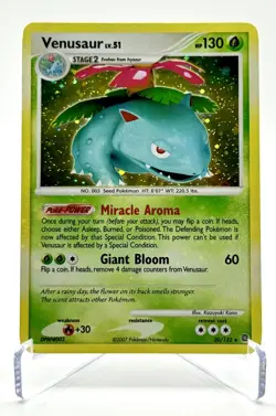 2007 Pokemon TCG Diamond Pearl Secret Wonders Venusaur Lv51 Holo Bleed 20/132 - Image 1