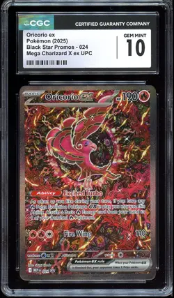 Pokemon Mega Charizard X EX UPC Oricorio EX 024 Promo CGC 10 GEM MINT - Image 1