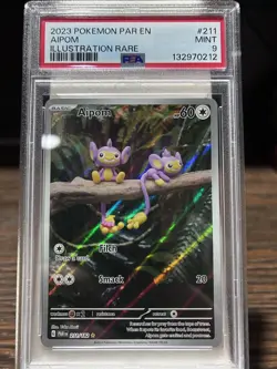 2023 POKEMON PAR EN-PARADOX RIFT ILLUSTRATION RARE #211 AIPOM PSA 9 - Image 1
