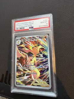 2025 POKEMON DRI EN-DESTINED RIVALS ILLUSTRATION RARE ETHAN'S TYPHLOSION PSA 10 - Image 1